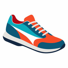 Running shoes vector design