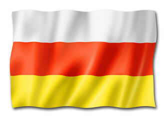 Obraz premium North Ossetia state - Republic - flag, Russia