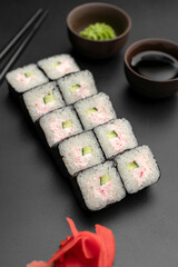 hoso maki with philadelphia and masago