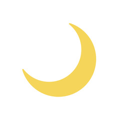 Crescent Moon emoji vector symbol