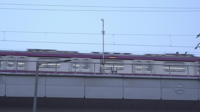 Indian Subway metro rail in New Delhi