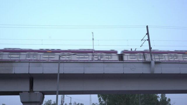 Indian Subway metro rail in New Delhi