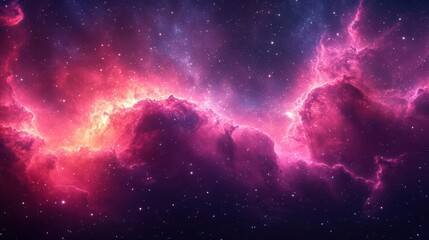 dreamy night sky scene in rich maroon hues twinkling stars swirling nebulas and distant galaxies atmospheric and moody subtle gradients create depth and wonder
