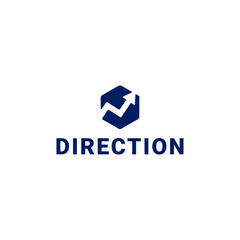 Abstract business logo design template with arrow symbol.