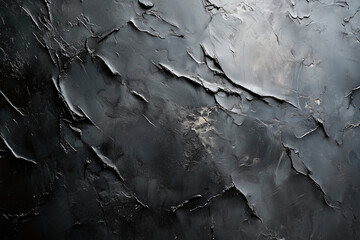 Fototapeta premium Abstract Dark Surface with Cracked Textures and Smooth Brush Strokes