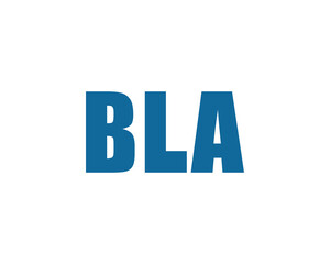 BLA logo design vector template. BLA
