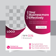 Social Media Post Design Business Template Design.