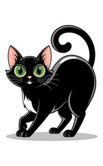 black cat cartoon