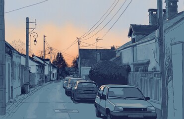 French village street