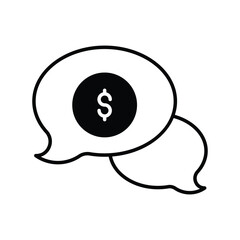 get quotes glyph icon with white background vector stock illustration