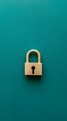 Fototapeta premium Lock on simple background