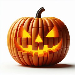 halloween pumpkin isolated on white