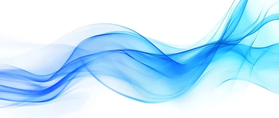 Abstract blue wave on a white background