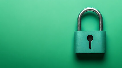 Lock on simple background