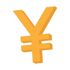 Obraz premium Japanese Golden Yen Symbol