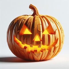 halloween pumpkin isolated on white