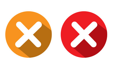 Fototapeta premium Close vector icon. Delete icon vector. cross sign. Wrong sign. Reject icon. Cancel icon. Cross. Prohibition sign. Alert sign. Isolated on white background. Vector Illustration. EPS 10