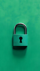 Lock on simple background