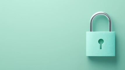 Fototapeta premium Lock on simple background