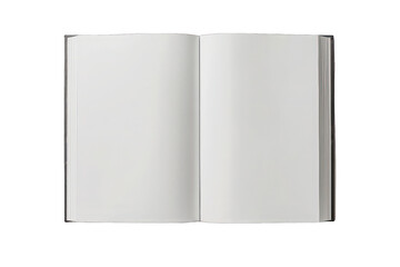 Naklejka premium PNG Open Blank Book on White Background - Realistic Stationery Design Element on Transparent Background