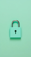 Fototapeta premium Lock on simple background