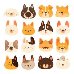Fototapeta premium set of funny animals