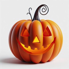 halloween pumpkin isolated on white