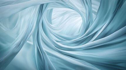 Abstract Swirling Blue Vortex with Soft Gradient Layers