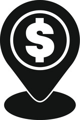 Simple vector indicating the location of finances, payments or expenses