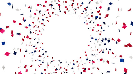All-American Confetti: This vibrant 3D illustration is a perfect representation of American pride and patriotism.