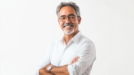 Professional Portrait of a Man with White Beard and Mustache