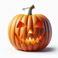 halloween pumpkin isolated on white