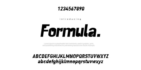 

Modern Bold Font. Heavy Font. Regular, Italic, Rounded, Uppercase, Lowercase and Number. Typography urban fonts for fashion, sport, technology, digital, movie, logo design, vector illustration