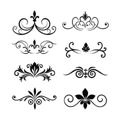 Stunning vintage decorative elements vector. Perfect for adding an elegant touch to designs, invitations, crafts, and vintage-themed projects.