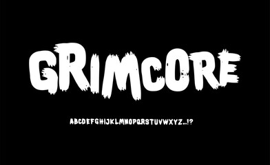 GRIMCORE FONT Classic Lettering Alphabet Font Typography Typeface Blackletter for Metal Demonic Rock scary film Gore