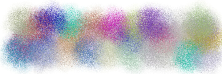 Rainbow color Paint brush Strock design elements Isolated on the transparent background