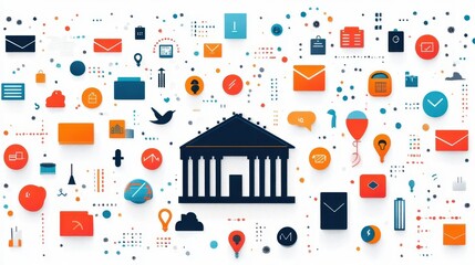 Obraz premium infographic illustrating various college savings plans and investment strategies using vibrant colors and simple icons