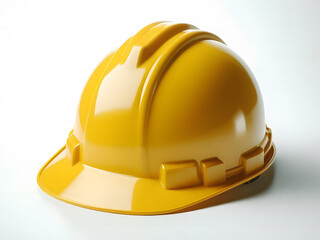 Fototapeta premium Yellow safety helmet isolated on a white background for construction safety