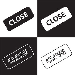 Close vector icon. Delete icon vector. cross sign. Wrong sign. Reject icon. Cancel icon. Cross. Prohibition sign. Alert sign.  Isolated on black and white background. Vector Illustration. EPS 10