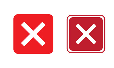 Fototapeta premium Close vector icon. Delete icon vector. cross sign. Wrong sign. Reject icon. Cancel icon. Cross. Prohibition sign. Alert sign. Isolated on white background. Vector Illustration. EPS 10