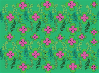 seamless pattern with flowers