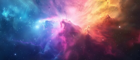 Obraz premium A vibrant expanse teeming with countless stars, a stellar sky dense with stars at its heart