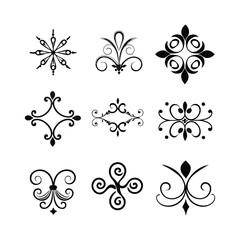 Stunning vintage decorative elements vector. Perfect for adding an elegant touch to designs, invitations, crafts, and vintage-themed projects.