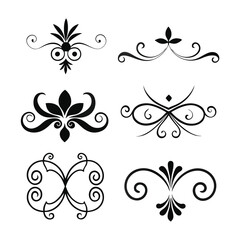 Stunning vintage decorative elements vector. Perfect for adding an elegant touch to designs, invitations, crafts, and vintage-themed projects.