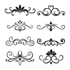 Stunning vintage decorative elements vector. Perfect for adding an elegant touch to designs, invitations, crafts, and vintage-themed projects.