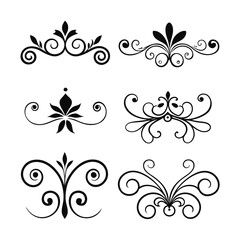 Stunning vintage decorative elements vector. Perfect for adding an elegant touch to designs, invitations, crafts, and vintage-themed projects.