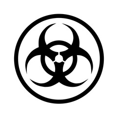 biohazard symbol vector on white background. biological hazard icon