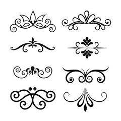 Stunning vintage decorative elements vector. Perfect for adding an elegant touch to designs, invitations, crafts, and vintage-themed projects.