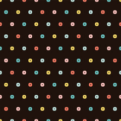 Small Colorful Fun Polka Dots Seamless Vector Repeat Pattern