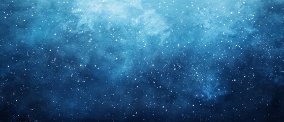 Obraz premium A dark blue background with numerous white and blue stars scattered throughout, forming a star-filled expanse